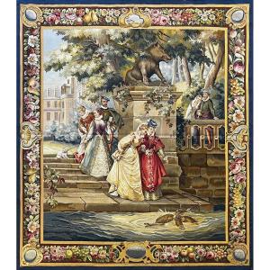 Magnificent And Charming Aubusson Tapestry - Bascoulergue 19th Century - H2m00 X L1m70 - N° 1101