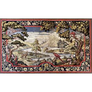Aubusson Verdure Tapestry 19 Eme Century - 2m30lx1m38h, N° 900