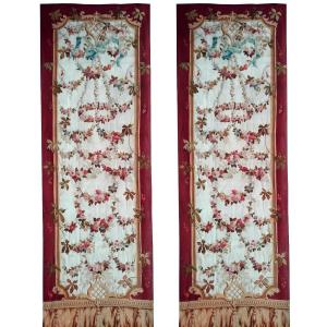 Paire De Portiere En Tapisserie Aubusson - 4m10x1m40, N° 1082