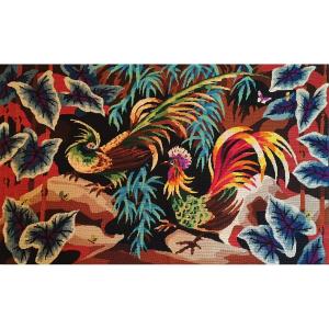 Modern French Tapestry Au Petit Point - 75x113 - No. 670