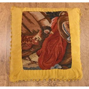 Aubusson Tapestry Cushion Circa 1940 - 40x40 - N° 1270