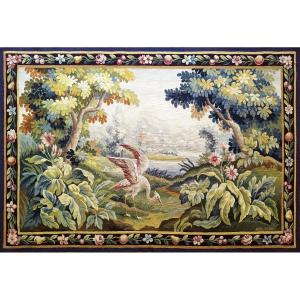 Verdure Signed - Tapestry Manufacture Aubusson 19th Century - 1m50lx1m00h, N° 1236