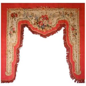 Valance In Aubusson Tapestry XIX Eme Century - 163hx190l Cm - N° 1350