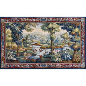 Verdure Aubusson Tapestry 19th Century - Numbered 2180 - No. 1410