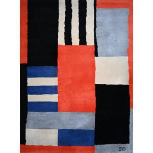 Tapis de salon du XXe siècle, Sonia Delaunay, Doublé – 145 × 220 cm – N° 1579