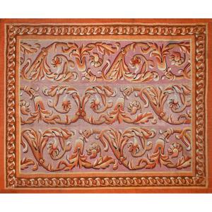 Tapis de la Manufacture Aubusson XIX ème siècle, Époque Napoléon III - 138x182 - N° 1584
