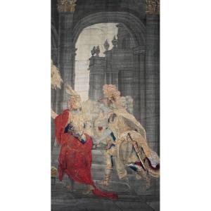 Tapestry From The Brussels Manufactory, 17th Century, 162w X 340hcm - N 1506
