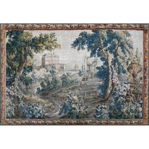 Tapisserie Verdure de la Manufacture d'Aubusson XVIIIe siecle - 348Lx216H cm - N° 1597
