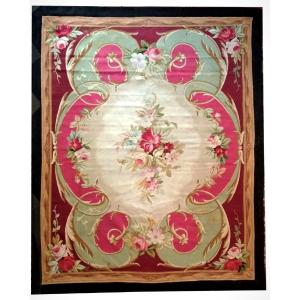 Tapis Napoleon III de la Manufacture Aubusson XIX ème siècle - 2m33x1m70 - N° 1151