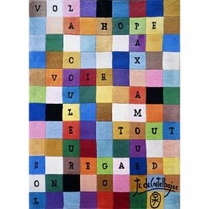 Tapis "27 JOURS D'AMOUR" de Jean-Charles DE CASTELBAJAC - Circa 1993 - N° 1626