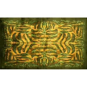 Signed Maurice André Rug, Symmetrical Abstract Composition, Circa 1960 - No. 1607