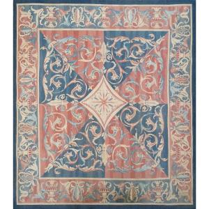 Rare Tapis signé de la Manufacture Aubusson, Style XVIIe siècle - 3.40x3.00 - N° 1671