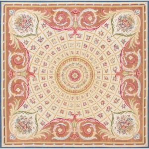 Carpet From The Aubusson Manufactory - 620x600 Cm – Late 19th Century, 18th-century Empire Style - No. 1692