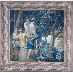 "david Teniers" Tapestry, Aubusson Manufactory, 18th Century – 220 × 200 Cm - No. 1717
