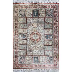 Exceptional Turkish Rug, From Hereke - Silk On Silk - Circa 1980 - 93x165 Cm - No. 1706
