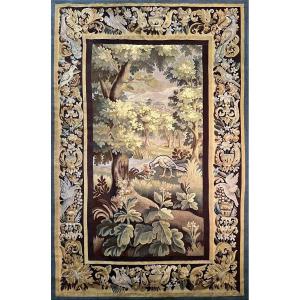 "verdure" Tapestry From The Aubusson Manufactory, Late 19th Century – 220 X 132 Cm - No. 1166