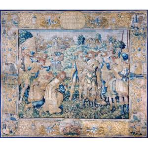 Tapisserie Audenarde vers 1600 – « Hasdrubal, frère d’Hannibal, aux mains des Romains" - N 1693