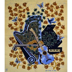 Jean Picart Le Doux, Concerto - Tapisserie Aubusson - N° 1545
