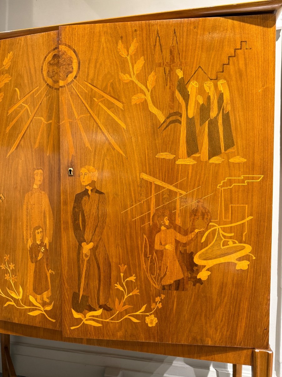 Cabinet Suédois Circa 1940 Par Erik Matsson -photo-3