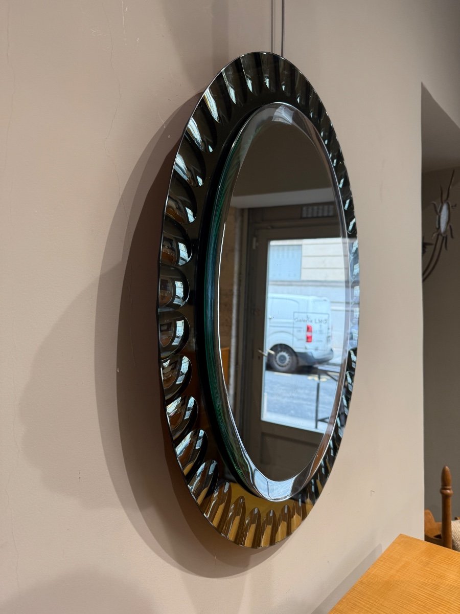 Miroir Par Cristal Art Italie 1960-photo-4