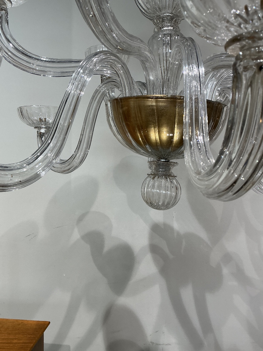 Lustre Circa 1940 Lumières Italie Seguso -photo-2