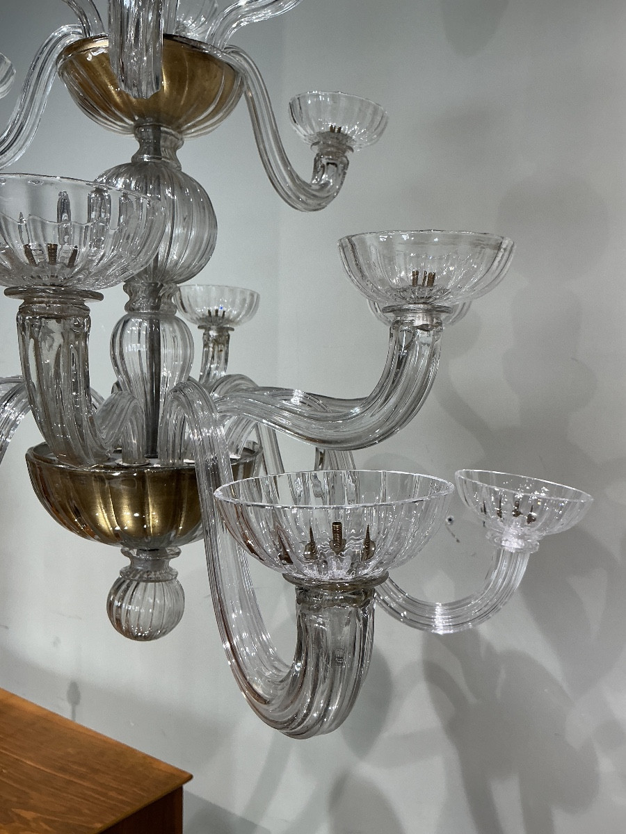 Lustre Circa 1940 Lumières Italie Seguso -photo-3