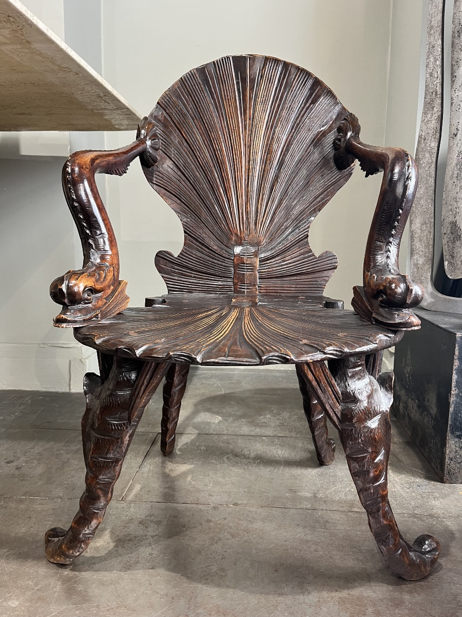Fauteuil Grotto Venise 19th C 