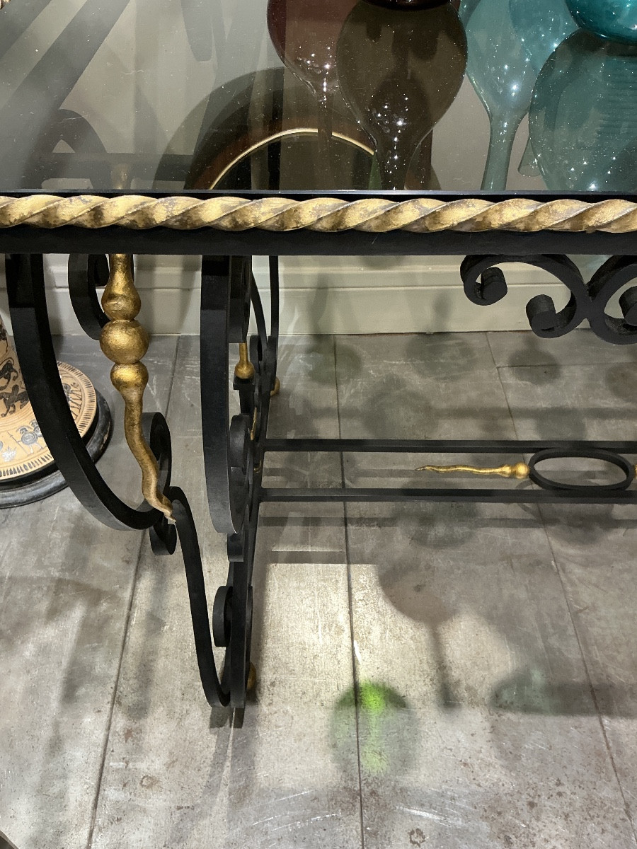 Table De Milieu Ou Console En Fer For Forge Circa 1950 -photo-3