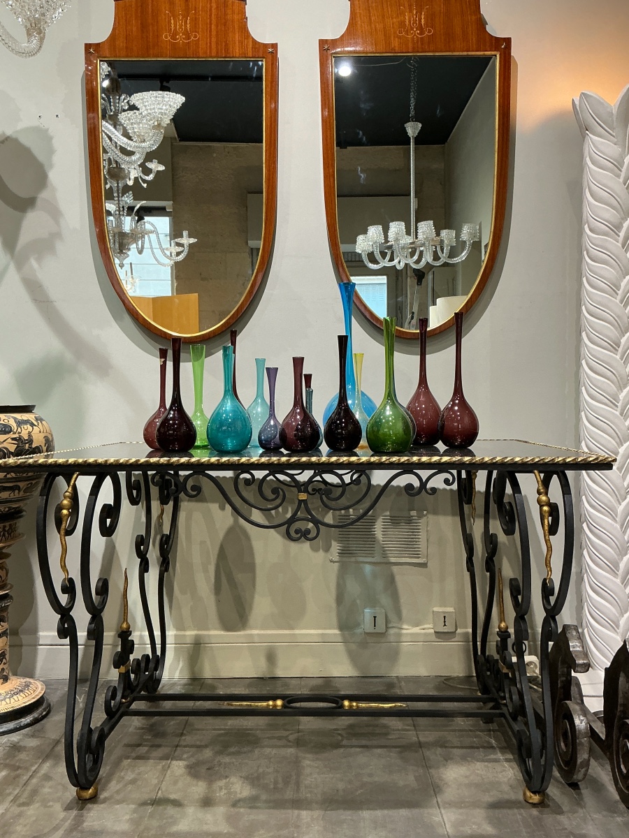 Table De Milieu Ou Console En Fer For Forge Circa 1950 