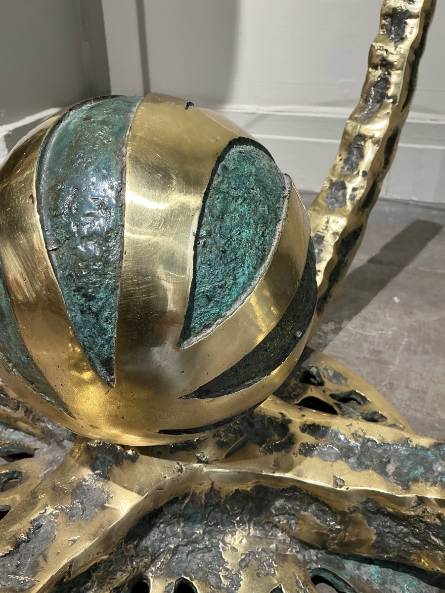 Bronze Coffee Table By H Fernandez Circa 1970-photo-1