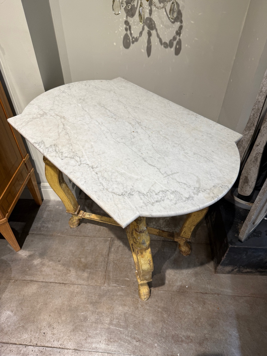 19th Century Italian Marble Top Table -photo-4