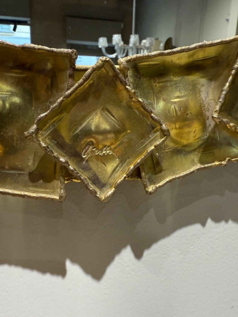 Paire de  Miroirs Suede circa 1970 C.Giertta signes-photo-3