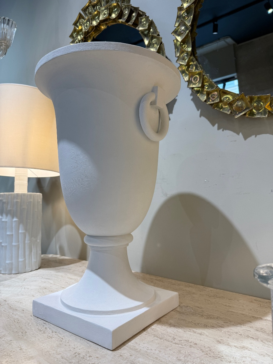 Large Plaster Vase Circa 1930-photo-2