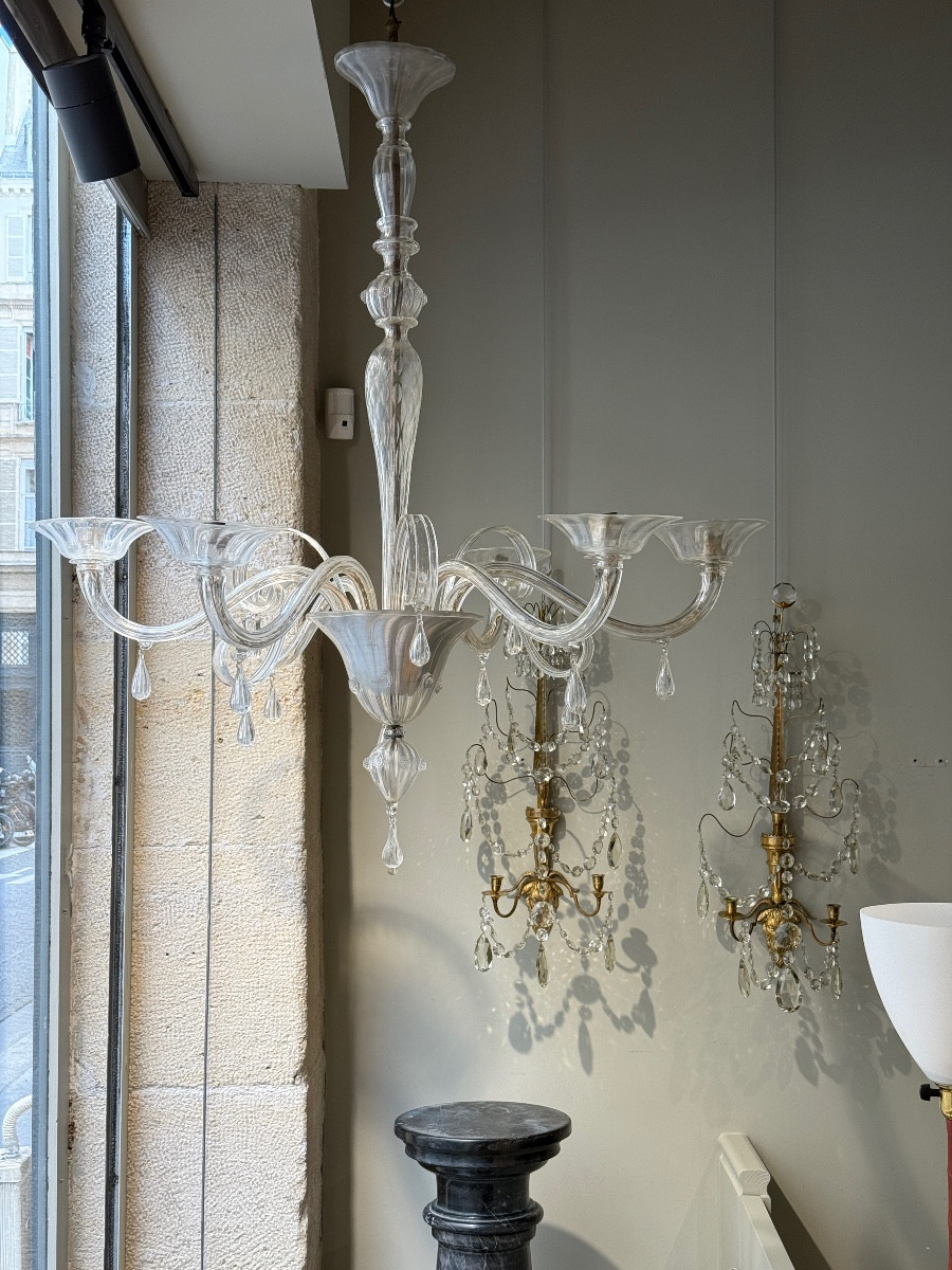 Murano 6-light Chandelier Circa 1930