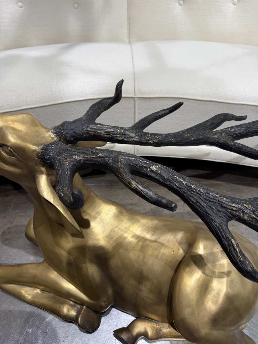 Deer Coffee Table Circa 1970-photo-2