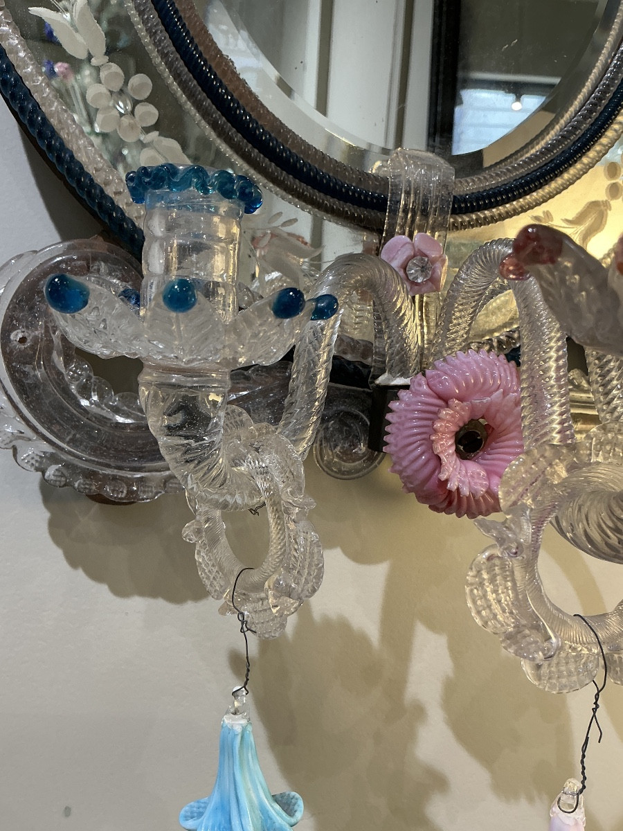Paire d appliques Venise 19eme -photo-1