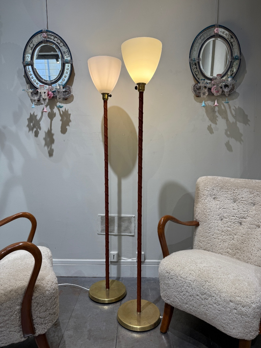 Paire de lampadaires circa 1940 Asea Suede 
