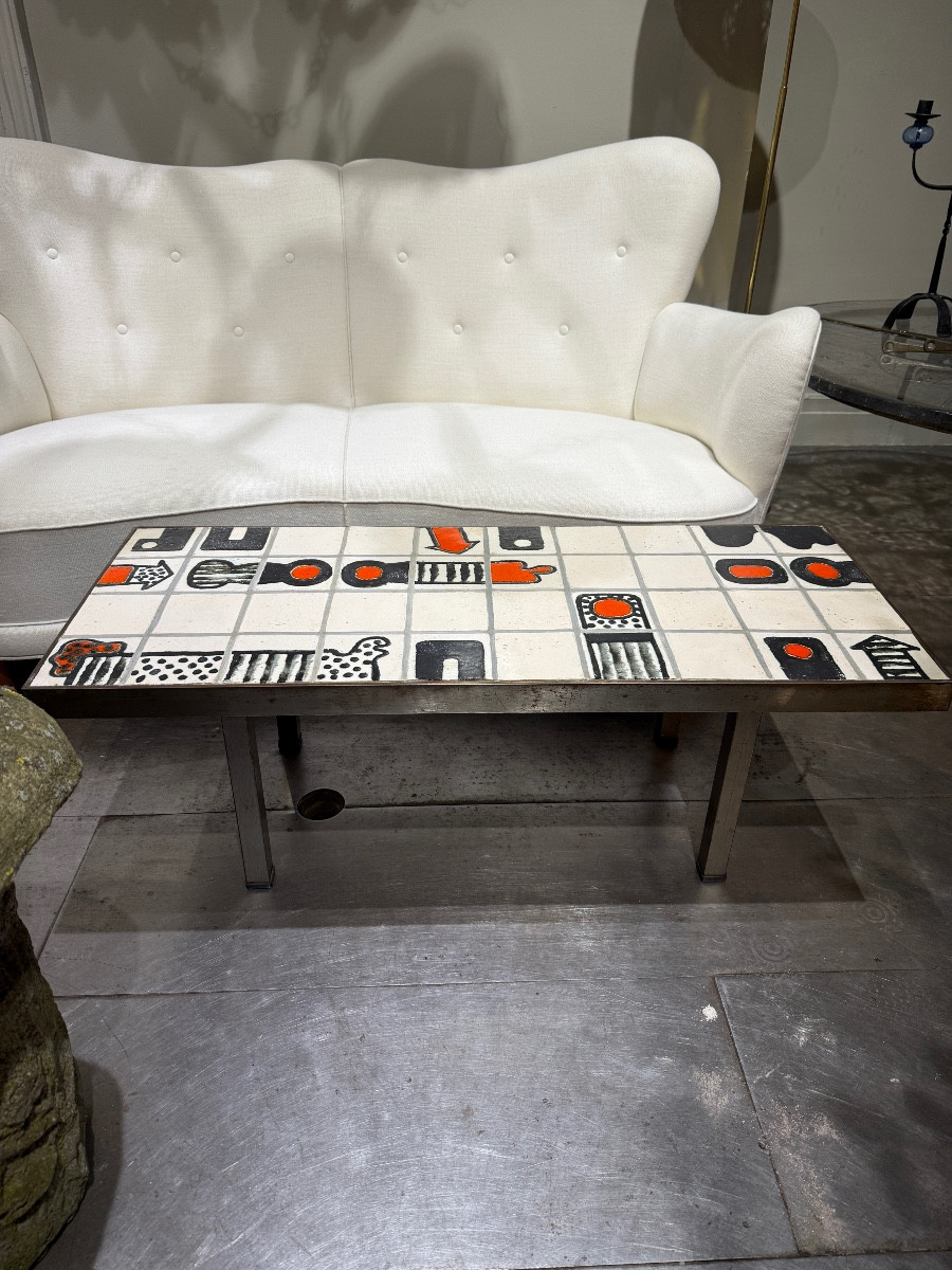 Jacques Blin Ceramic Coffee Table 