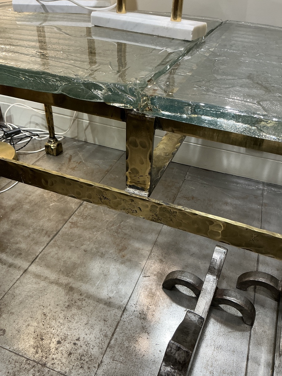 Bronze And Glass Coffee Table, 1988-photo-2