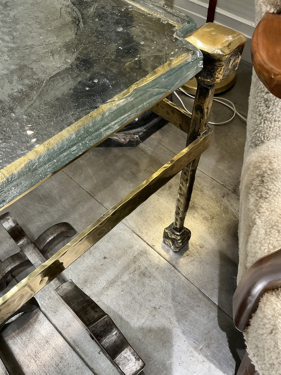 Bronze And Glass Coffee Table, 1988-photo-4