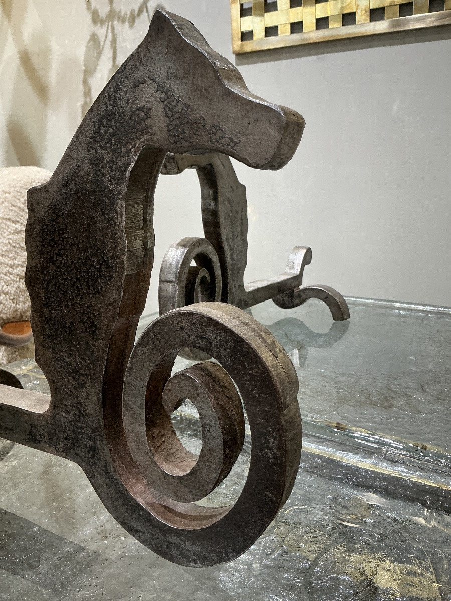 Paire de chenets circa 1940 -photo-4