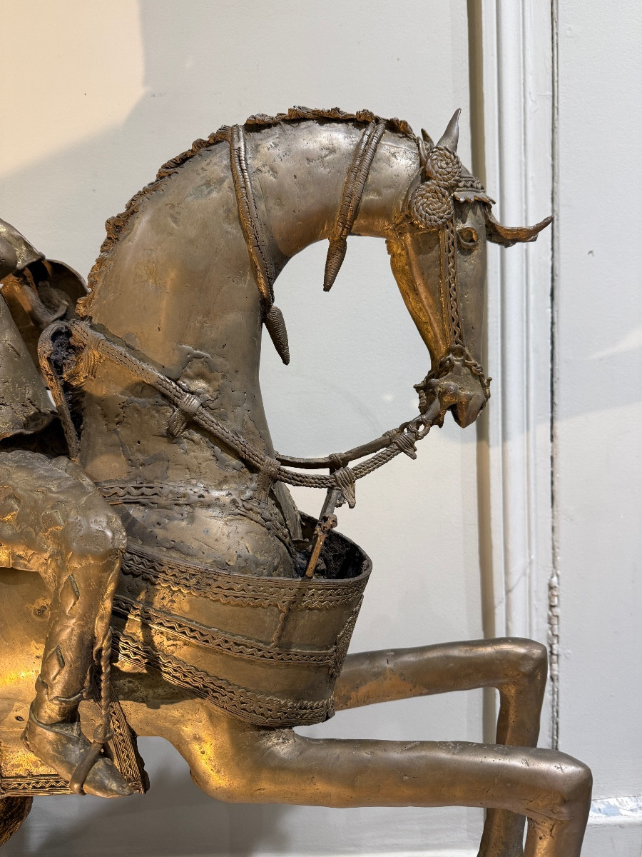 Statue en bronze Afrique 1960-photo-3