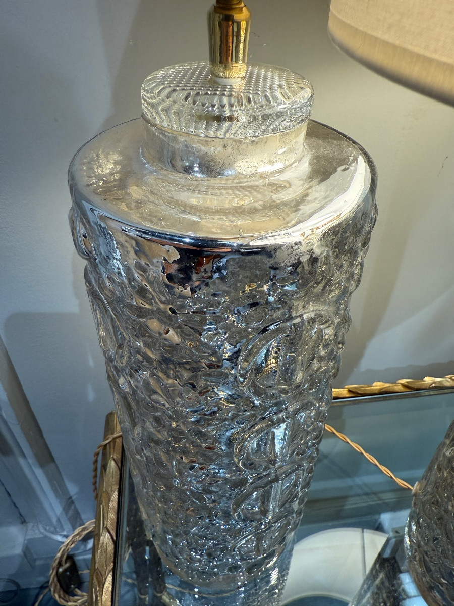 Pair Of Orrefors Glass Lamps, Sweden, 1970-photo-2