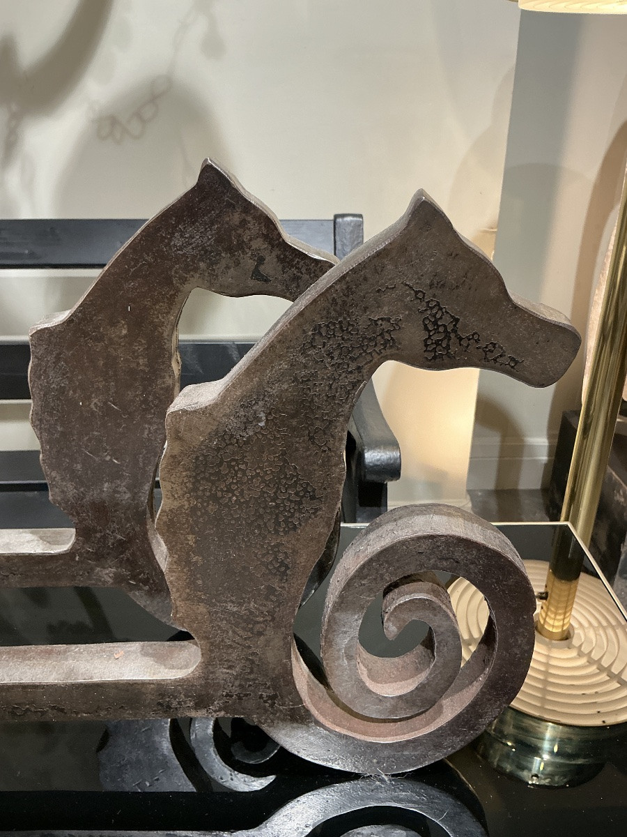 Pair Of Andirons Circa 1950-photo-3