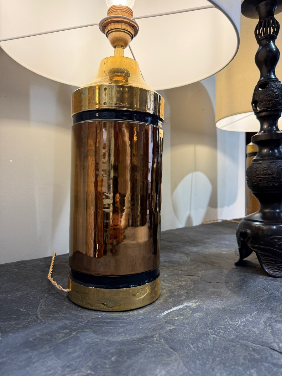 Pair Of Glazed Ceramic Lamps, Bergboms, Sweden, 1970-photo-2