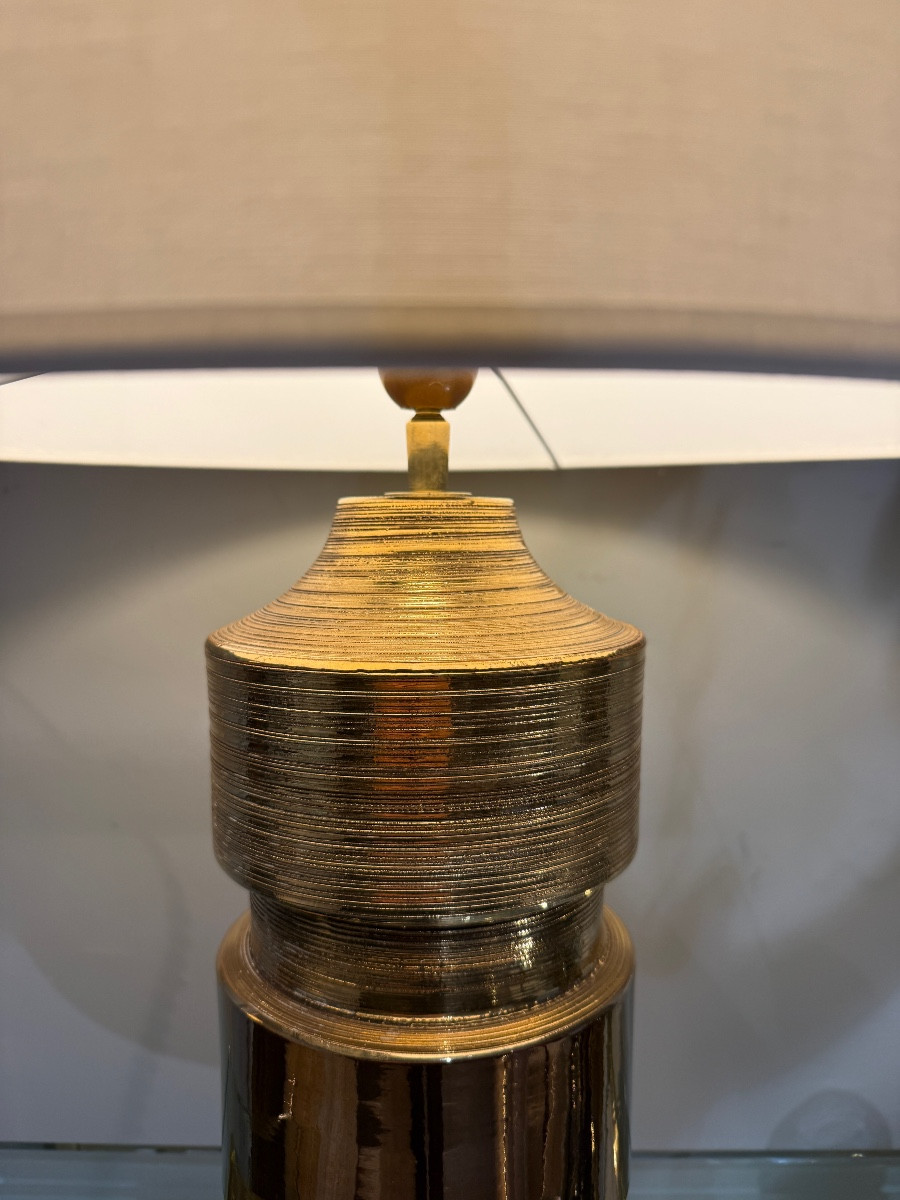 Enamelled Ceramic Lamp, Sweden, 1970-photo-3