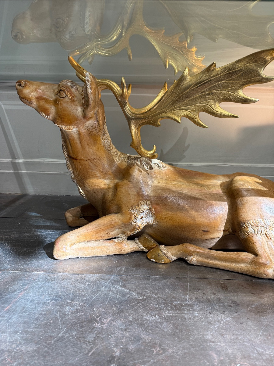 “deer” Coffee Table Circa 1970-photo-3