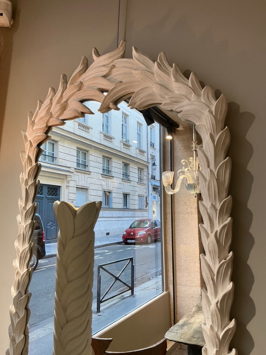 Miroir en plâtre circa 1970-photo-2