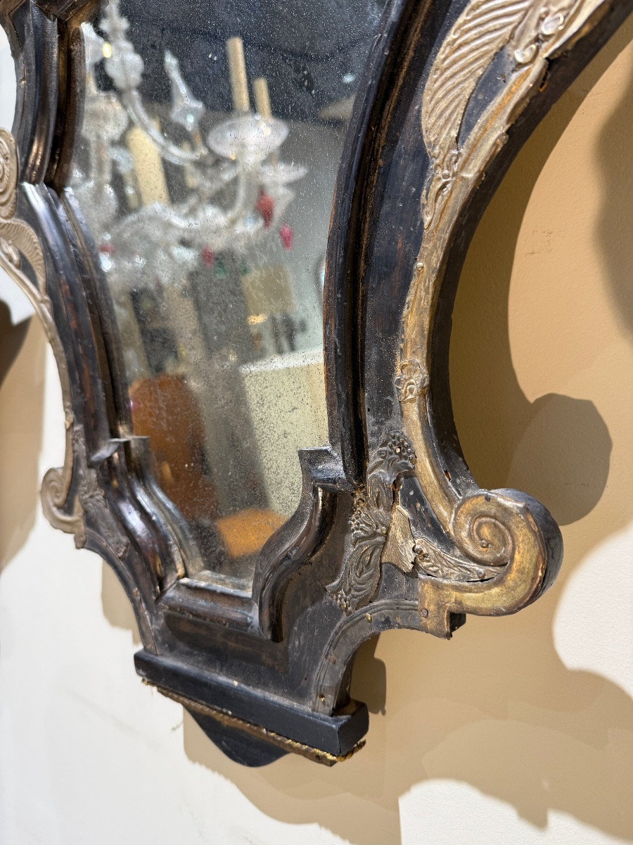 Pair Of 18th Century Suede Mirrors-photo-4