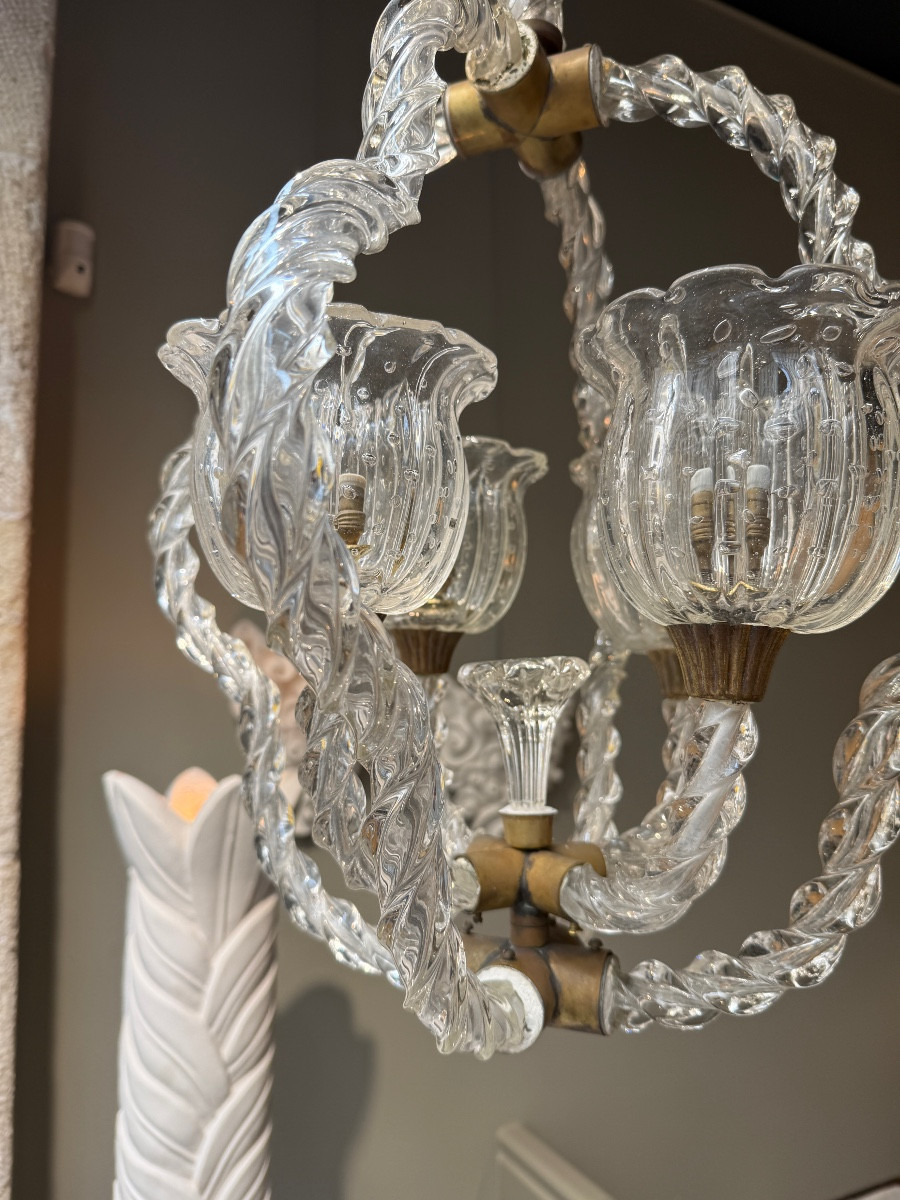 Barovier And Toso Murano Chandelier, 1940-photo-3